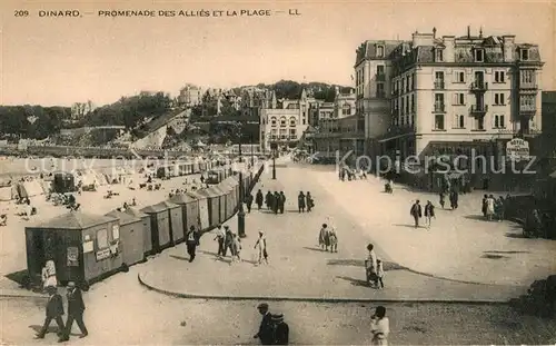 AK / Ansichtskarte Dinard Ille et Vilaine Bretagne Promenade des Allies et la Plage Kat. Dinard