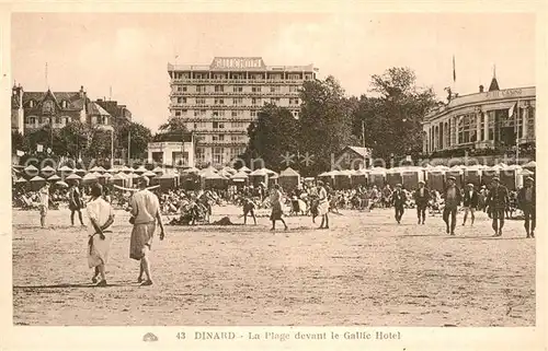 AK / Ansichtskarte Dinard Ille et Vilaine Bretagne Plage devant le Gallic Hotel Kat. Dinard