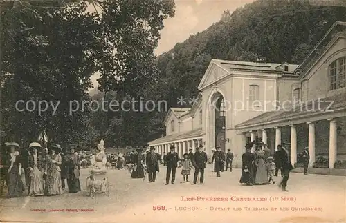 AK / Ansichtskarte Luchon Haute Garonne Devant les Thermes et les Quinconces Kat. Bagneres de Luchon