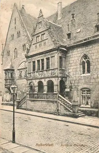 AK / Ansichtskarte Halberstadt Rathaus Freitrepe Kat. Halberstadt