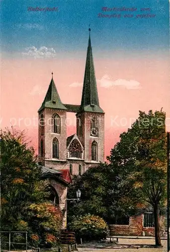 AK / Ansichtskarte Halberstadt Martinikirche vom Domplatz gesehen Kat. Halberstadt