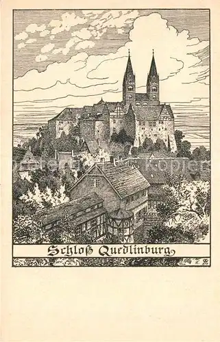 AK / Ansichtskarte Quedlinburg Burg Kat. Quedlinburg