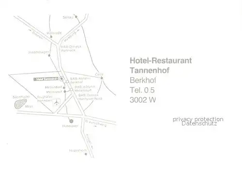 AK / Ansichtskarte Berkhof Hotel Restaurant Tannenhof  Kat. Wedemark