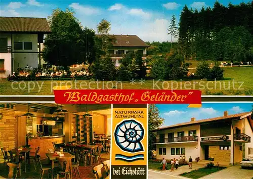 AK / Ansichtskarte Eichstaett Oberbayern Waldgasthof Gelaender Kat. Eichstaett