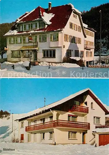 AK / Ansichtskarte Huzenbach Hotel Cafe Baeren Winter Kat. Baiersbronn