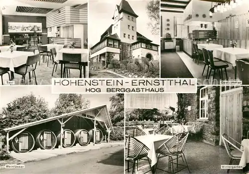 AK / Ansichtskarte Hohenstein Ernstthal HOG Berggasthaus Saal Wenfaesser Wintergarten Gastzimmer Kat. Hohenstein Ernstthal