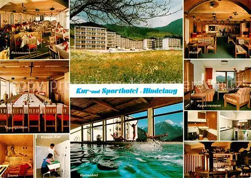 AK / Ansichtskarte Hindelang Kur Sporthotel Hallenbad Restaurant Sauna Kat. Bad Hindelang