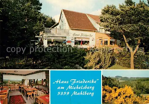 AK / Ansichtskarte Mahlberg Bad Muenstereifel Haus Friederike Cafe Pension Restaurant Kat. Bad Muenstereifel