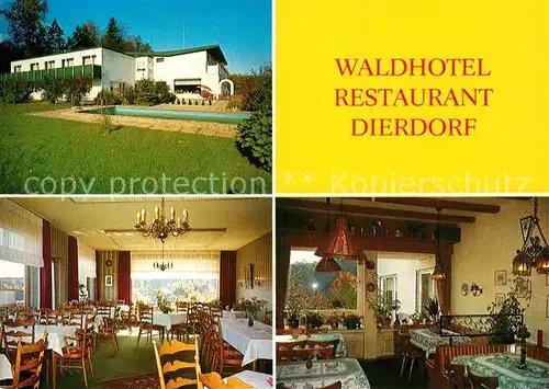 AK / Ansichtskarte Dierdorf Restaurant Waldhotel Kat. Dierdorf