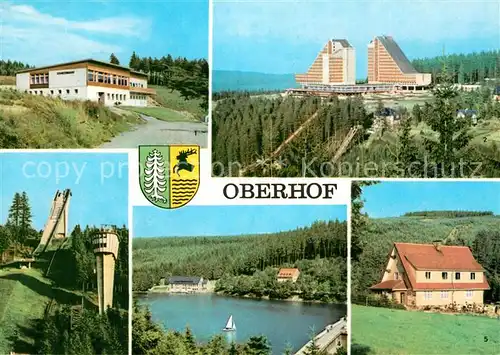 AK / Ansichtskarte Oberhof Thueringen Schanzenbaude Interhotel Panorama Schanze Rennsteig Luetschetalsperre Waldgaststaette Kanzlersgrund Kat. Oberhof Thueringen