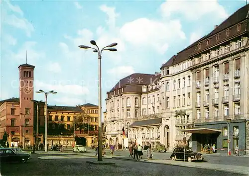 AK / Ansichtskarte Erfurt Bahnhofsplatz mit Interhotel Erfurter Hof Kat. Erfurt