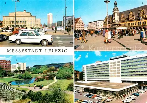 AK / Ansichtskarte Leipzig Opernhaus Altes Rathaus Alte Waage Markt Schwanenteich Interhotel Stadt Leipzig Kat. Leipzig