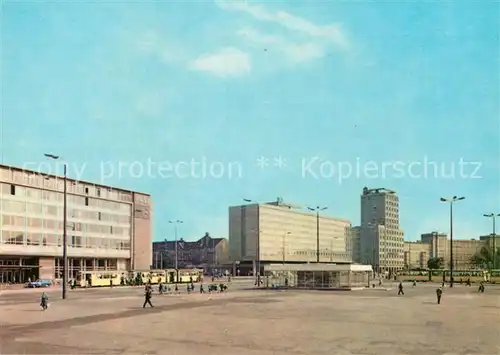 AK / Ansichtskarte Leipzig Karl Marx Platz mit Hauptpost und Hotel Deutschland Kat. Leipzig
