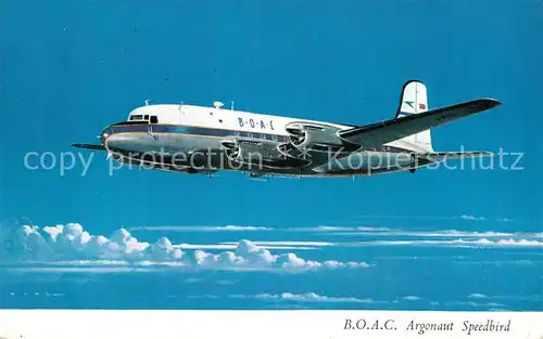 AK / Ansichtskarte Flugzeuge Zivil B.O.A.C. Argonaut Speedbird  Kat. Airplanes Avions