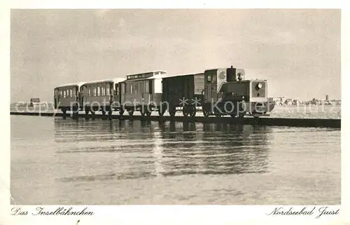 AK / Ansichtskarte Eisenbahn Inselbaehnchen Juist Kat. Eisenbahn