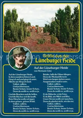 AK / Ansichtskarte Gedicht auf AK Auf der Lueneburger Heide  Kat. Lyrik