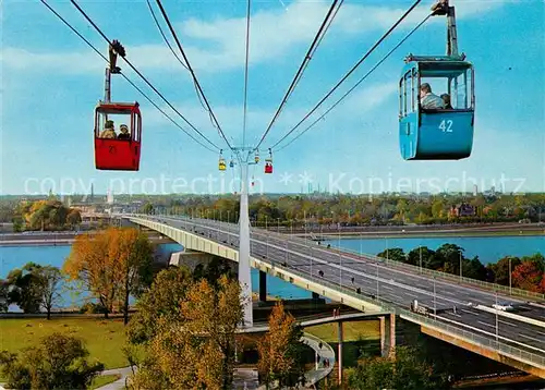 AK / Ansichtskarte Seilbahn Koeln am Rhein Zoobruecke  Kat. Bahnen