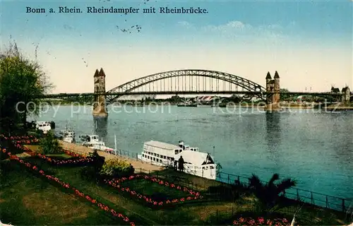 AK / Ansichtskarte Bonn Rhein Rheindampfer Rheinbruecke Kat. Bonn