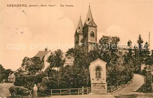 AK / Ansichtskarte Arenberg Koblenz Roter Hahn Kirche Kat. Koblenz