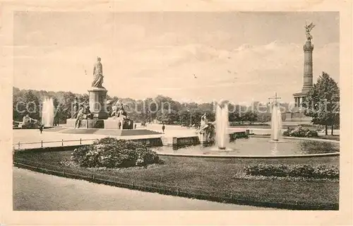 AK / Ansichtskarte Berlin Bismarckdenkmal und Siegessaeule Kat. Berlin