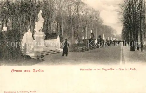 AK / Ansichtskarte Berlin Denkmaeler in der Siegesallee Otto der Faule Kat. Berlin
