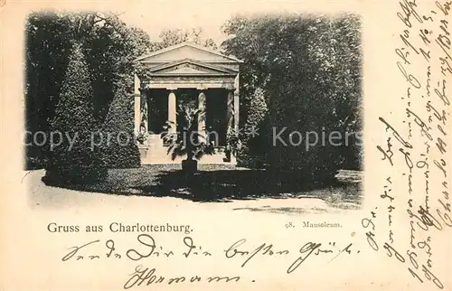 AK / Ansichtskarte Charlottenburg Mausoleum Kat. Berlin