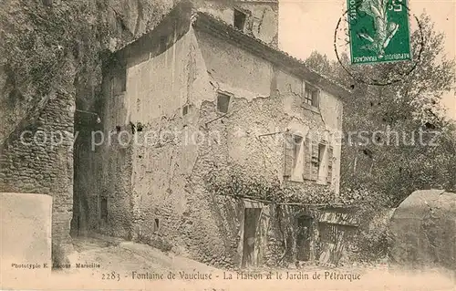 AK / Ansichtskarte Fontaine de Vaucluse La Maison et le Jardin de Petrarque Kat. Fontaine de Vaucluse