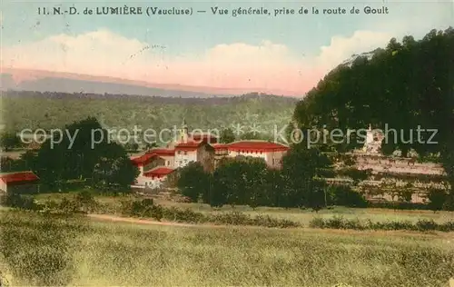 AK / Ansichtskarte Notre Dame de Lumiere Vue generale prise de la Route de Goult