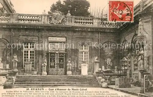 AK / Ansichtskarte Avignon Vaucluse Cour d Honneur du Musee Calvet Kat. Avignon