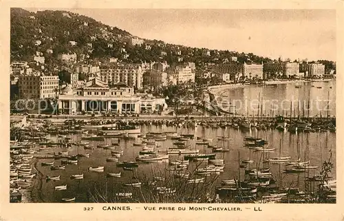 AK / Ansichtskarte Cannes Alpes Maritimes Vue prise du Mont Chevalier le port Cote d Azur Kat. Cannes