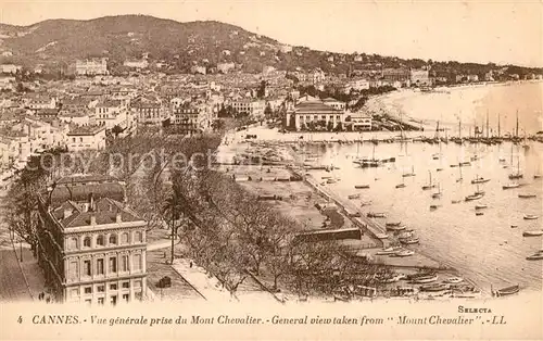 AK / Ansichtskarte Cannes Alpes Maritimes Vue generale prise du Mont Chevalier le port Cote d Azur Kat. Cannes