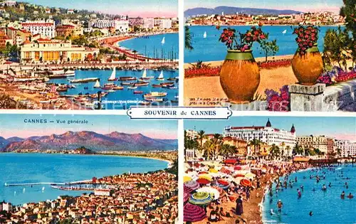 AK / Ansichtskarte Cannes Alpes Maritimes Vue generale Plage Vue prise de la Croisette Cote d Azur Kat. Cannes