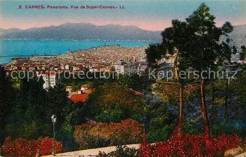 AK / Ansichtskarte Cannes Alpes Maritimes Panorama vue du Super Cannes Cote d Azur Kat. Cannes