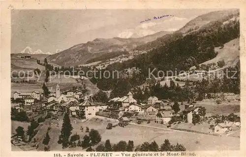 AK / Ansichtskarte Flumet Vue generale et le Mont Blanc Alpes Kat. Flumet