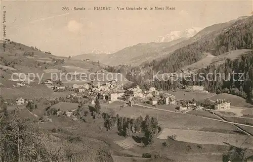 AK / Ansichtskarte Flumet Vue generale et le Mont Blanc Alpes Kat. Flumet