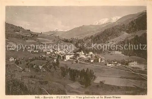 AK / Ansichtskarte Flumet Vue generale et le Mont Blanc Alpes Kat. Flumet