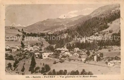 AK / Ansichtskarte Flumet Vue generale et le Mont Blanc Alpes Kat. Flumet