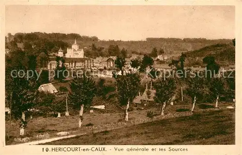 AK / Ansichtskarte Hericourt en Caux Vue generale et les Sources Kat. Hericourt en Caux