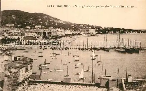 AK / Ansichtskarte Cannes Alpes Maritimes Vue generale prise du Mont Chevalier Port Cote d Azur Kat. Cannes