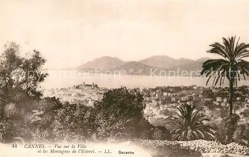 AK / Ansichtskarte Cannes Alpes Maritimes Vue sur la ville et les Montagnes de l Esterel Cote d Azur Kat. Cannes