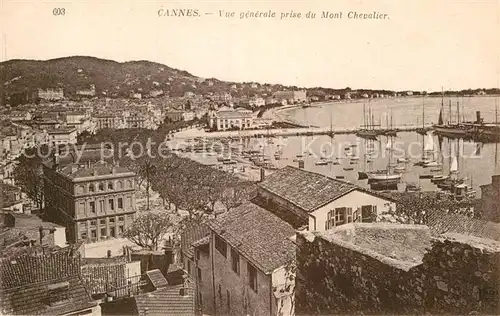 AK / Ansichtskarte Cannes Alpes Maritimes Vue generale prise du Mont Chevalier Pont Cote d Azur Kat. Cannes