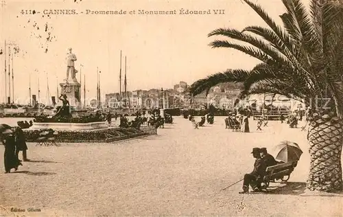 AK / Ansichtskarte Cannes Alpes Maritimes Promenade et Monument Edouard VII Kat. Cannes