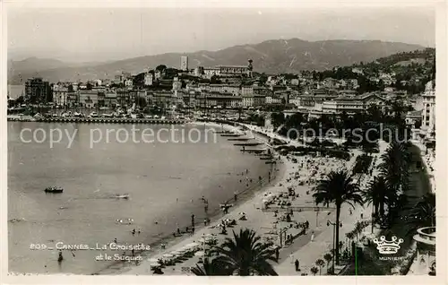 AK / Ansichtskarte Cannes Alpes Maritimes La Croisette et le Suquet Cote d Azur Kat. Cannes