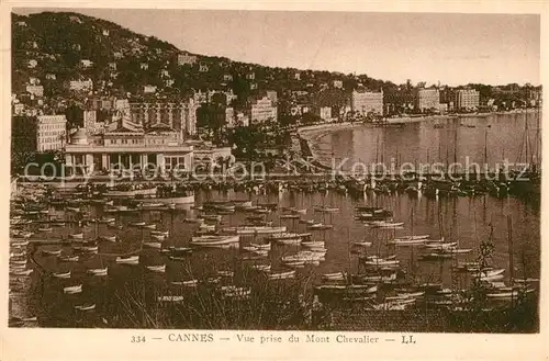 AK / Ansichtskarte Cannes Alpes Maritimes Vue prise du Mont Chevalier Port Cote d Azur Kat. Cannes