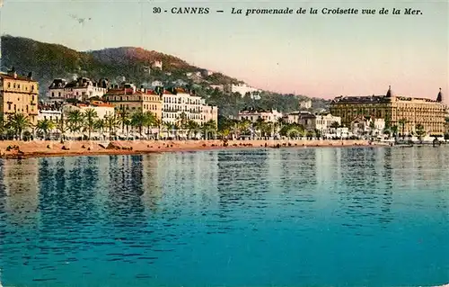 AK / Ansichtskarte Cannes Alpes Maritimes Promenade de la Croisette vue de la Mer Cote d Azur Kat. Cannes