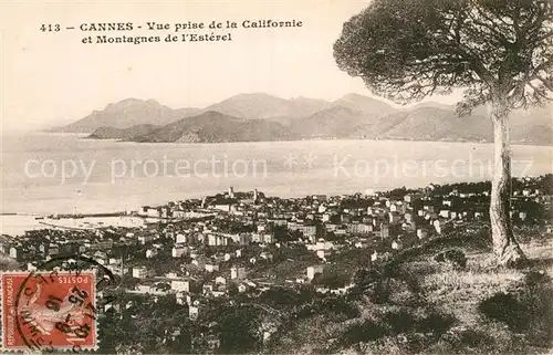 AK / Ansichtskarte Cannes Alpes Maritimes Vue prise de la Californie et Montagne de l Esterel Kat. Cannes