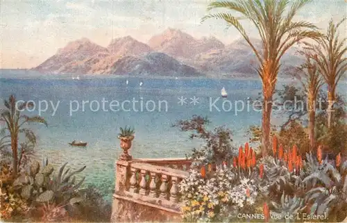 AK / Ansichtskarte Cannes Alpes Maritimes Vue de l Esterel Dessin Tuck Postkarte Kuenstlerkarte Kat. Cannes