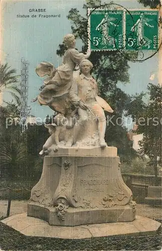 AK / Ansichtskarte Grasse Alpes Maritimes Statue de Fragonard Monument Kat. Grasse