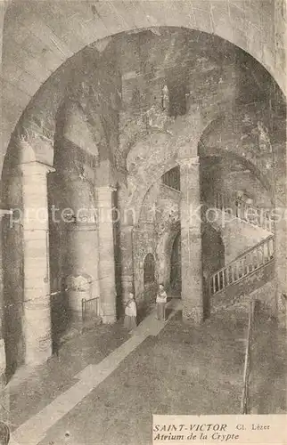 AK / Ansichtskarte Marseille Bouches du Rhone Abbaye de Saint Victor Atrium de la Crypte