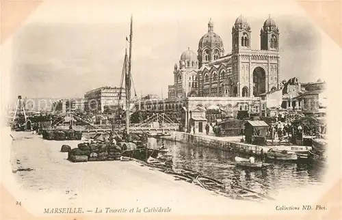 AK / Ansichtskarte Marseille Bouches du Rhone La Tourette et la Cathedrale Cote d Azur